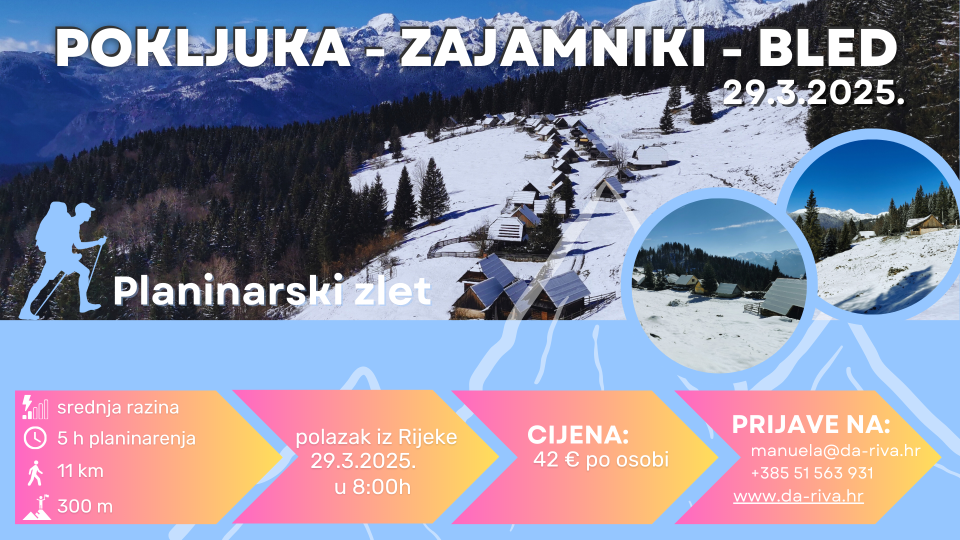 Pokljuka – Zajamniki – Bled 29.03.2025. 